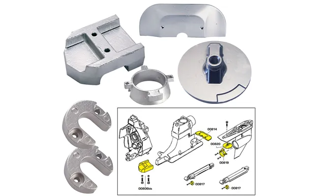 Tecnoseal 20801al Anode Kit With Hardware - Mercury Alpha 1 Gen 2