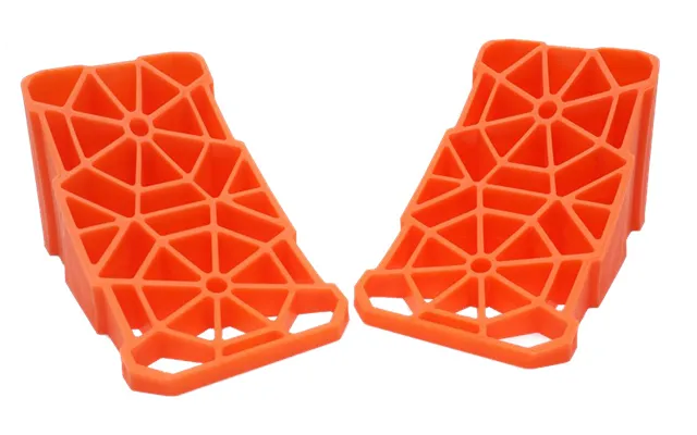 Tri-lynx 00017 Wheel Chock Lynx Lil Orange Copolymer Polypropylene Pair