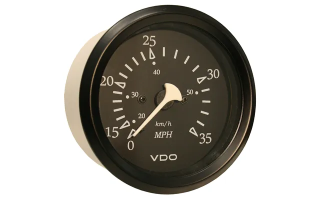 Vdo 260-11796 Allentare Black 35mph 3-3 8 Inch 85mm Pitot Speedometer - Black Bezel
