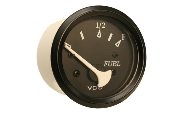 Vdo 301-11802 Allentare Black Fuel Level Gauge - Use With Marine 240-33 Ohm Fuel Senders