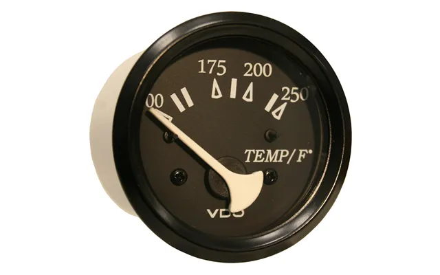 Vdo 310-11801 Allentare Black 250 F Water Temperature Gauge - Use With Marine 450-29 Ohm Sender