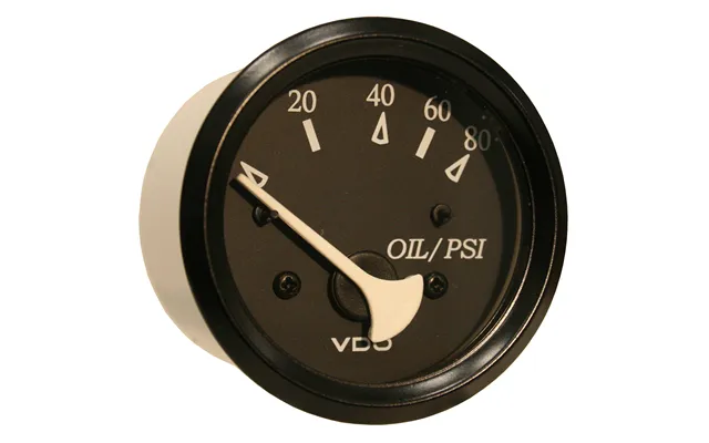 Vdo 350-11800 Allentare Black 80psi Oil Pressure Gauge - Use With Marine 240-33 Ohm Sender