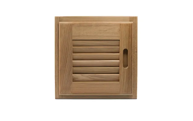 Whitecap 60720 Teak Louvered Door & Frame 12 Inch X 12 Inch Right Hand