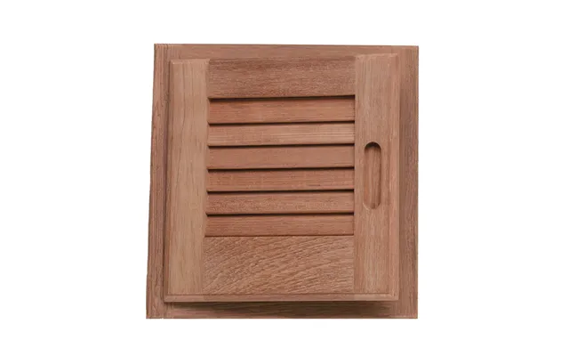 Whitecap 60721 Teak Louvered Door & Frame 12 Inch X 12 Inch Left Hand
