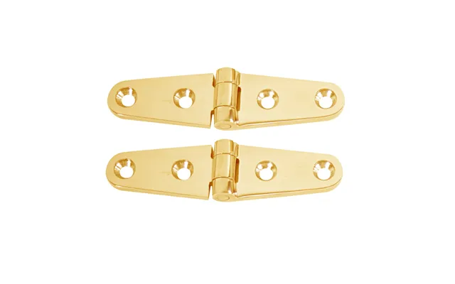 Whitecap S-604b Strap Hinge 4 Inchl X 1 Inchw Polished Brass Pair