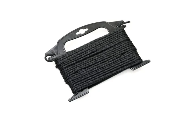 Yakgear 01-0054 Anchoring Nylon Rope Solid Black W Winder - 75 Feet