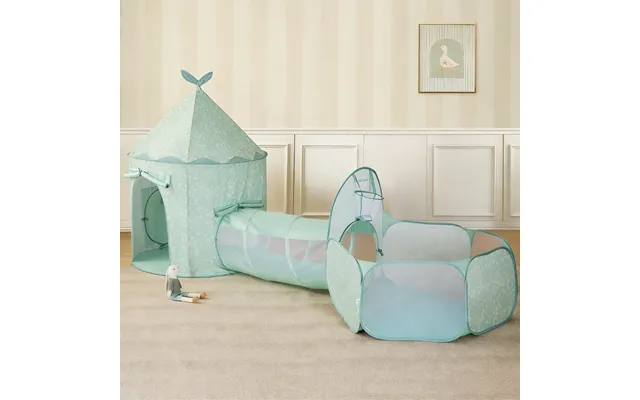 Tiny Land Compact Adventure 3-in-1 Play Tunnel With No Balls - Green
