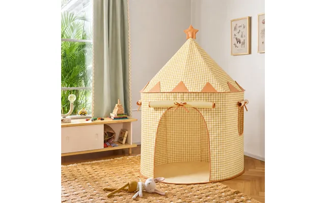 Tiny Land Gingham Star Play Tent - Indoor Playhouse