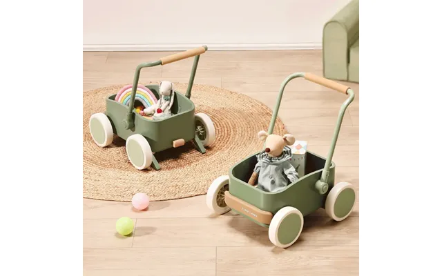 Tiny Land Joyride Baby Walker With Blocks - Sage