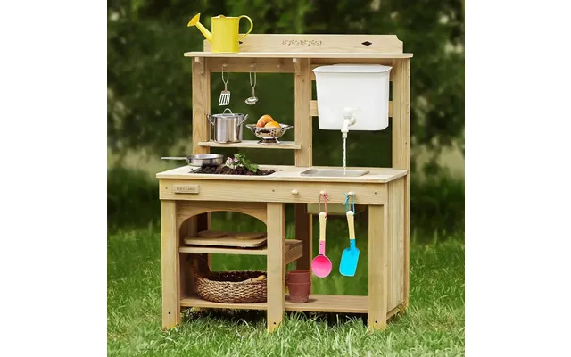 Tiny Land Mud Kitchen - Duoplay Outdoor Play Kitchen For Kids