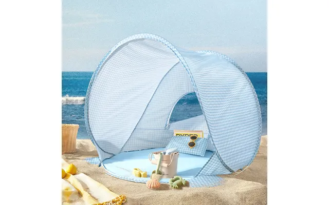 Tiny Land One-stop Beach Toy & Tent Set - Light Blue Gingham