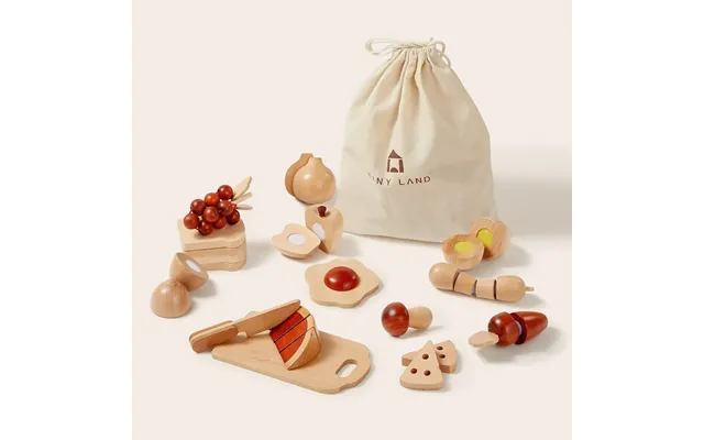 Tiny Land Play Kitchen Accessories Play Food For Play Kitchen Wooden Cut And Play Food Toys product image