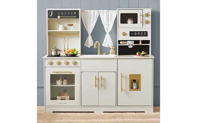 Tiny Land Play Kitchen With Running Water - Iconic Aqua Kitchen In Cream