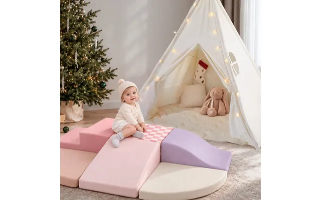 Tiny Land Soft Adventure Nook Kids Teepee & Playnest Climbing Blocks