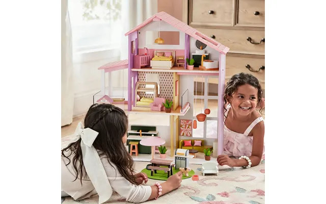 Tiny Land Sweetwood Edge Dollhouse - Green & Pink