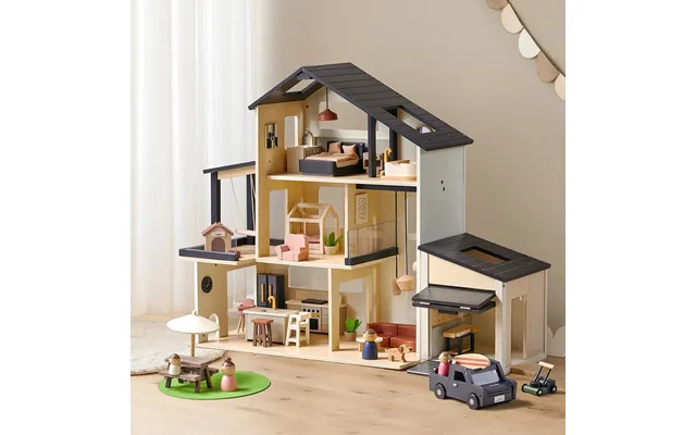 Tiny Land Sweetwood Edge Dollhouse & Wooden Dollhouse Garage