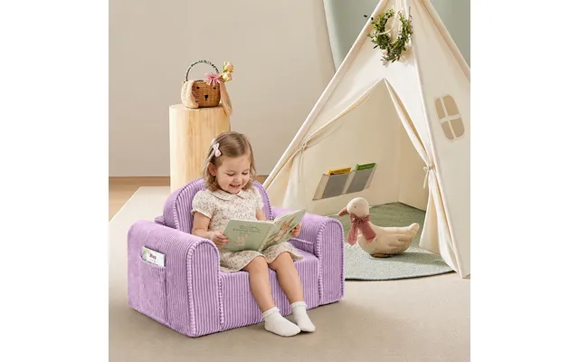 Tiny Land Ultimate Reading Retreat Premium Teepee & Corduroy Lounger - Purple