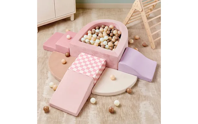 Tiny Land Violet Playnest Climbing & Ball Pit Set - Pink