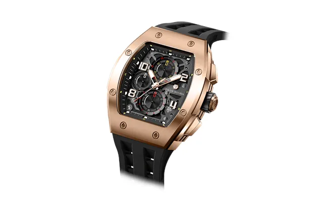 Montre À Quartz De Luxe Abordable Pour Homme Tsar Bomba Or Et Noir Boîtier Tonneau Mouvement À Quartz Epson Étanchéité 5