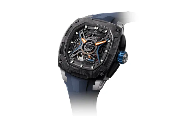 Montre Automatique Homme Tsar Bomba Bleu Boîtier En Fibre De Carbone 42,8 Mm Garde-temps De Luxe Pour Homme Dark Matter