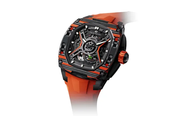Montre Automatique Homme Tsar Bomba Orange Boîtier En Fibre De Carbone 42,8 Mm Garde-temps De Luxe Pour Homme Dark Matte