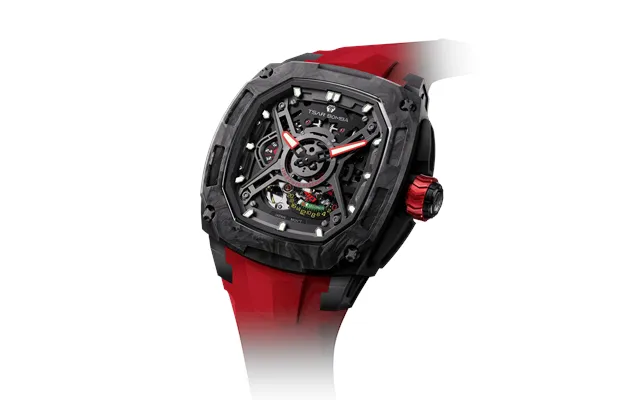 Montre Automatique Homme Tsar Bomba Rouge Boîtier En Fibre De Carbone 42,8 Mm Garde-temps De Luxe Pour Homme Dark Matter