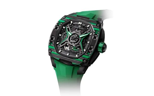 Montre Automatique Homme Tsar Bomba Vert Boîtier En Fibre De Carbone 42,8 Mm Garde-temps De Luxe Pour Homme Dark Matter