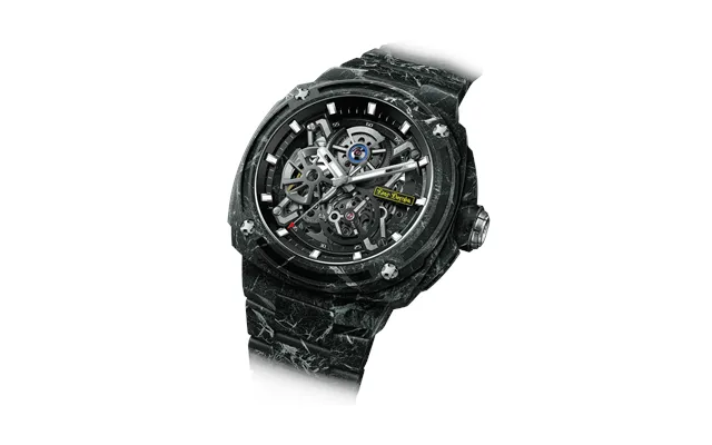 Montre Automatique Mécanique Tsar Bomba Electron Series Bleu Bisel - Boîtier Et Bracelet En Fibre De Carbone Cadran Méca
