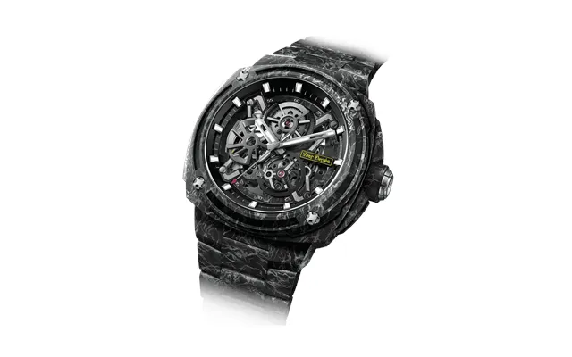 Montre Automatique Mécanique Tsar Bomba Electron Series Noir Bisel - Boîtier Et Bracelet En Fibre De Carbone Cadran Méca