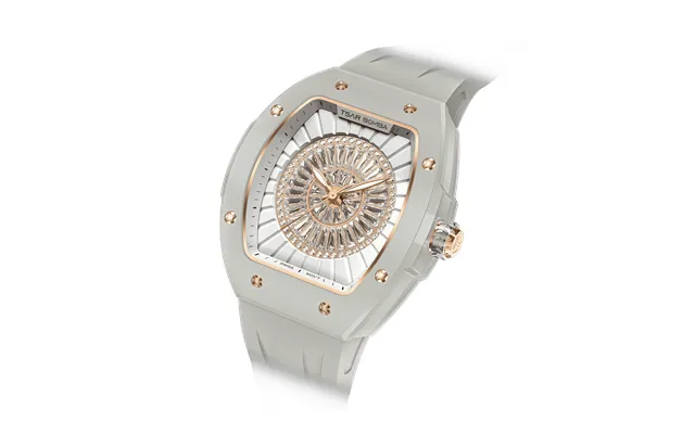 Montre Quartz Femme Tsar Bomba Gris 35 Mm Verre Saphir Mouvement Suisse Étanchéité 5 Atm Montre De Luxe Pour Femme Tb822