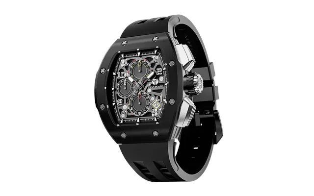 Tsar Bomba Série Atomic Montre À Quartz Classique Pour Homme En Acier Inoxydable Avec Verre Saphir - Bracelet En Caoutch