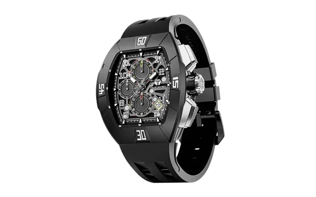 Tsar Bomba Série Atomic Montre À Quartz Classique Pour Homme En Caoutchouc Fluoré Avec Verre Saphir - Bracelet En Caoutc