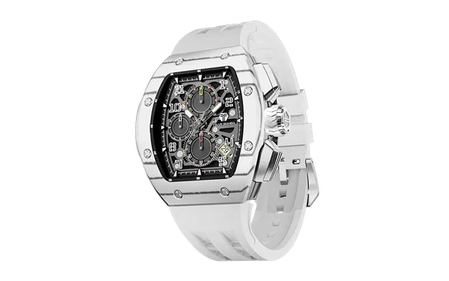 Tsar Bomba Série Atomic Montre À Quartz Classique Pour Homme En Fibre De Carbone Avec Verre Saphir - Bracelet En Caoutch