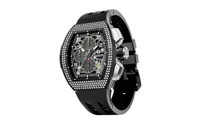 Tsar Bomba Série Atomic - Montre À Quartz Classique Pour Homme, En Zirconium, Avec Verre Saphir, Bracelet En Caoutchouc