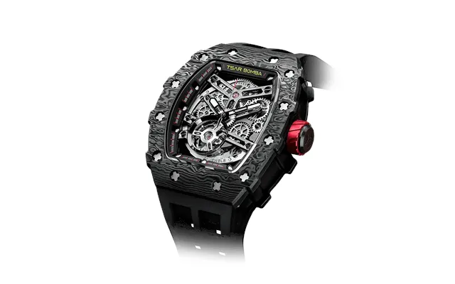 Tsar Bomba Série Elemental - Montre Automatique Pour Homme De La, Design Sportif En Fibre De Carbone, Étanche, Durable E