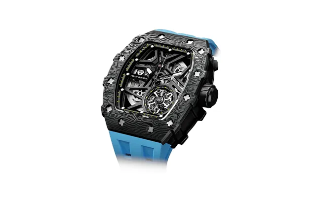 Tsar Bomba Série Elemental - Montre Squelette Automatique Pour Homme De La, Lunette En Fibre De Carbone, Design Sport-lu
