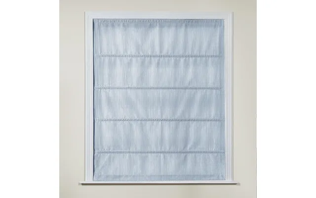 Celia Patterned Roman Shade Cordless - C508-16 Light Blue Pinstripe