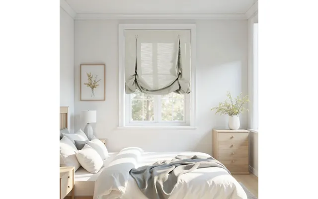 Isabella Cotton Tulip Roman Shade Cord Lift - Silver Birch 7084-11