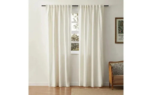 Jawara Linen Cotton Blackout Curtain In Multiway 4-in-1 Header - Off White J401-7 52w*108l