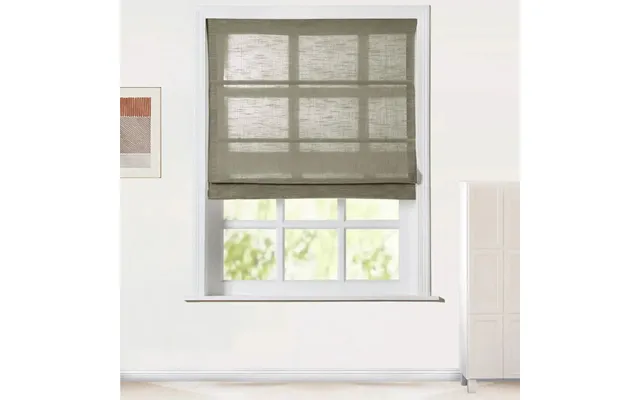 Jawara Linen Cotton Roman Shade Cordless - J401-5 Gray