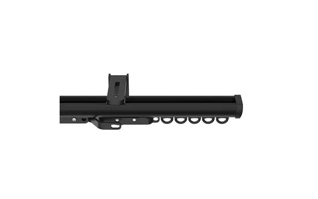 Leo Single Wall & Ceiling Curtain Track - Black