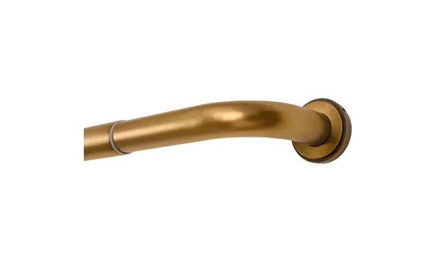 Vengo Adjustable French Return Curtain Rod - Burnished Brass X-large 84-120 In Length