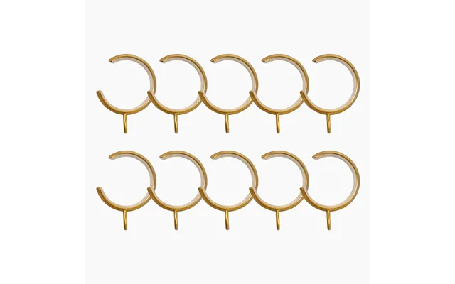 Vengo Quiet-glide C-loop Rings Pack Of 10 - Burnished Brass 2 Inches