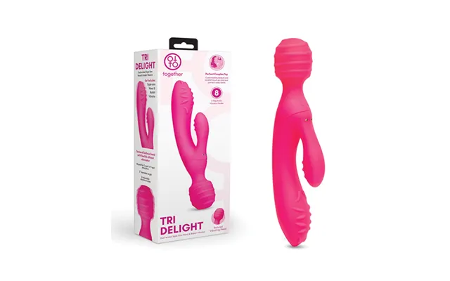 Together Tri Delight Dual-ended Triple Stim Wand & Rabbit Vibrator 8 Modes For Women