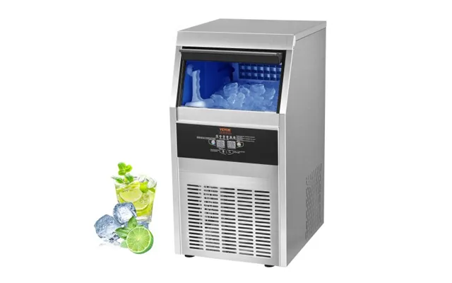 Commercial Ice Maker 110-120lbs 24h With 33lbs Bin 110v - Full Heavy Duty Stainless Steel Construction