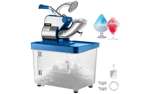 Vevo 110v Commercial Electric Ice Shaver 440lbs H - Snow Cone Machine With Dual Blades