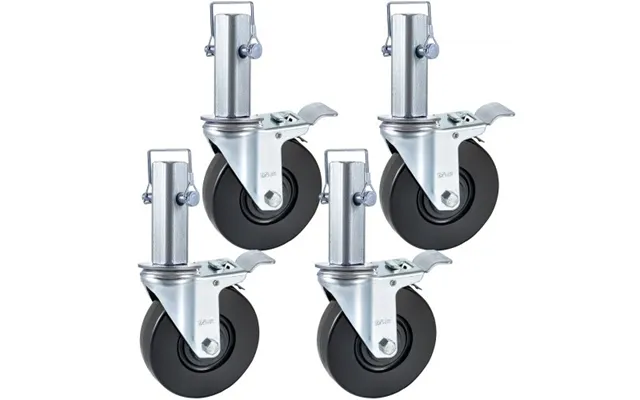 Vevor 4 Pack 5inch Scaffolding Rubber Swivel Caster Wheels With Dual Locking Heavy Duty Casters 1