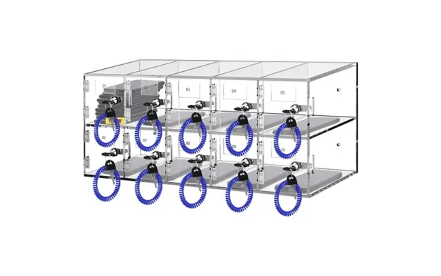 Vevor Cell Phone Storage Locker - 10 Slots Acrylic Material With Door Locks And Keys
