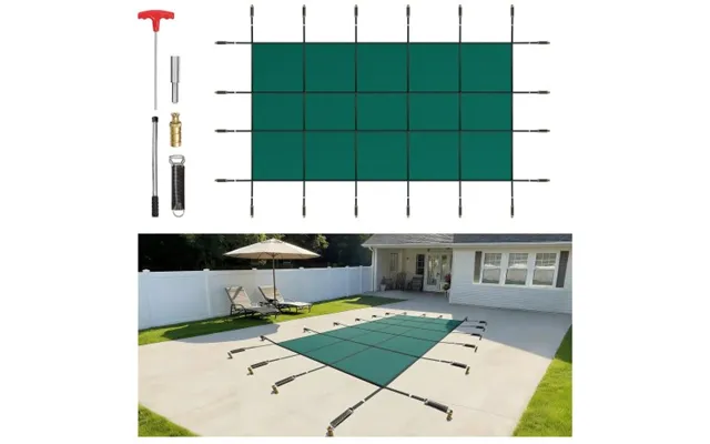 Vevor Inground Pool Safety Cover - 14 Ft X 26 Ft Rectangular Winter Pool Cover, Triple Stitched