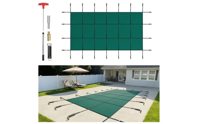 Vevor Inground Pool Safety Cover - 16 Ft X 30 Ft Rectangular Winter Pool Cover, Triple Stitched